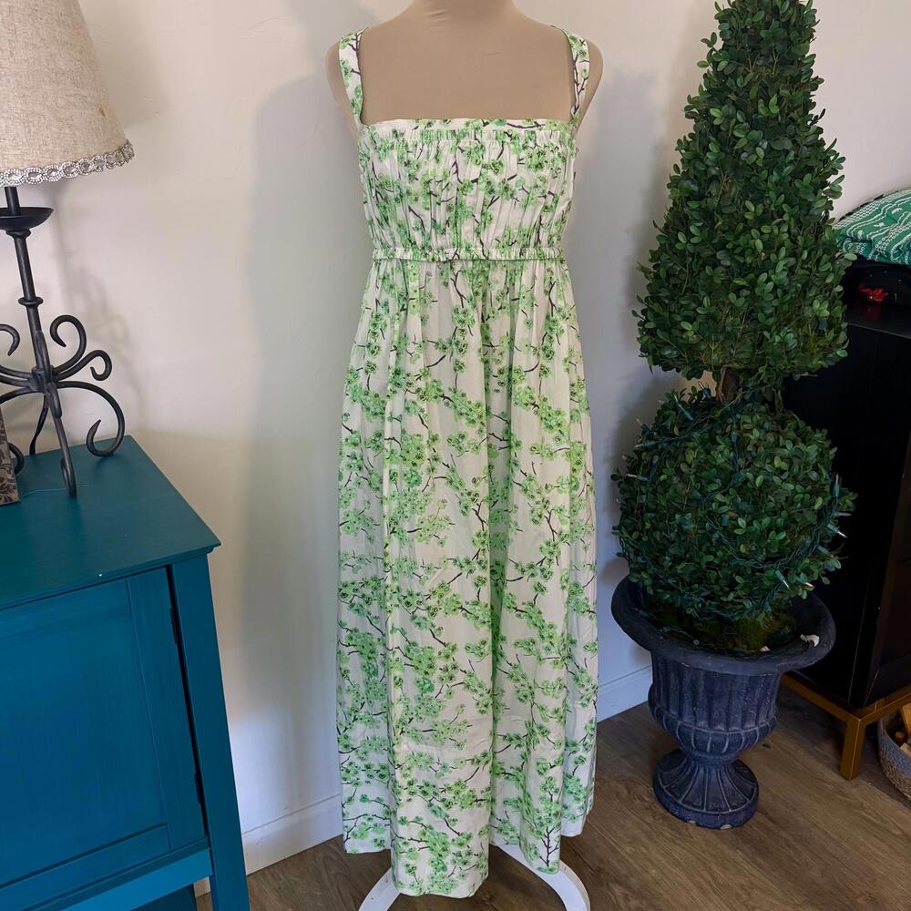 J. Crew Re-imagined Pleated Floral Cotton Maxi Dress 12 - Picture 7 of 9
